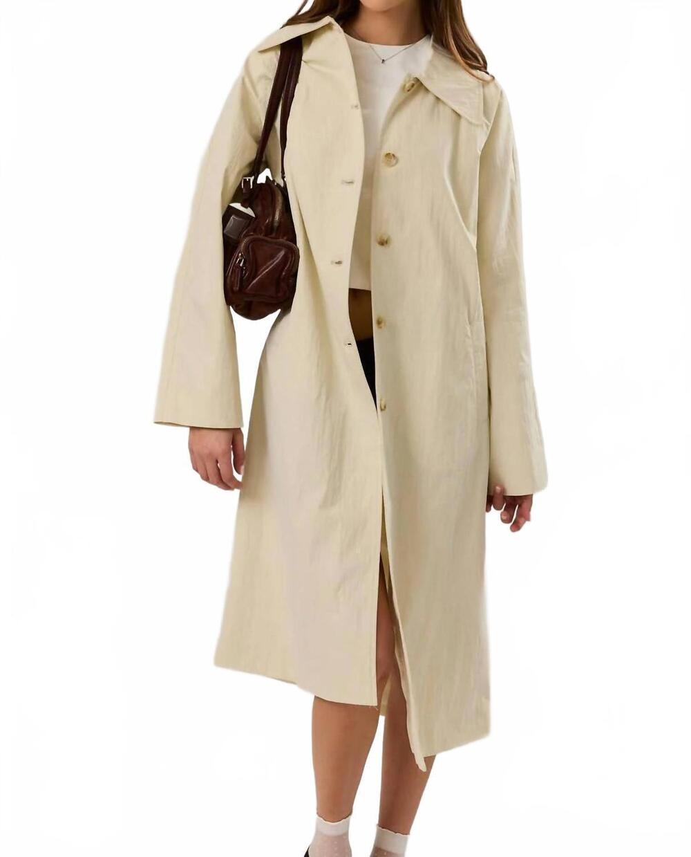 NEW LE LIS spring trench coat in cream